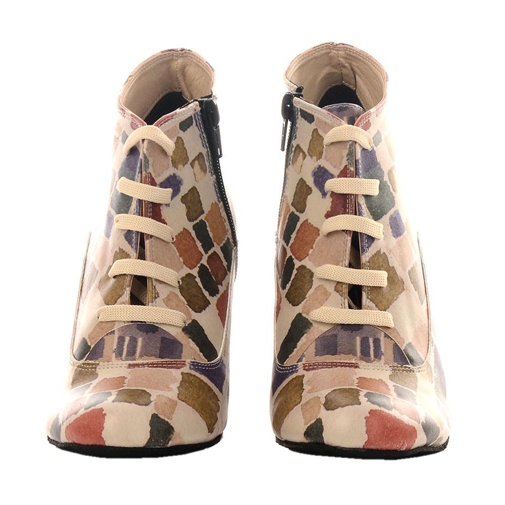 Colored Squares Ankle Boots BT215 (1405796188256)