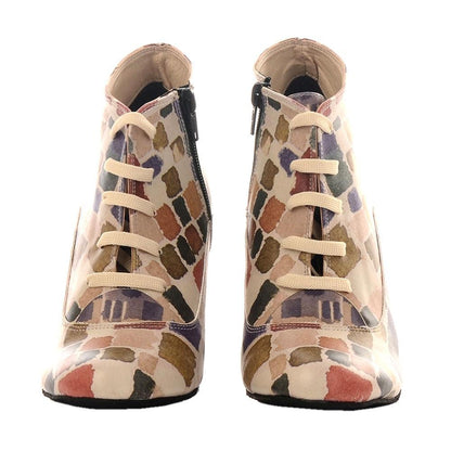 Colored Squares Ankle Boots BT215 (1405796188256)