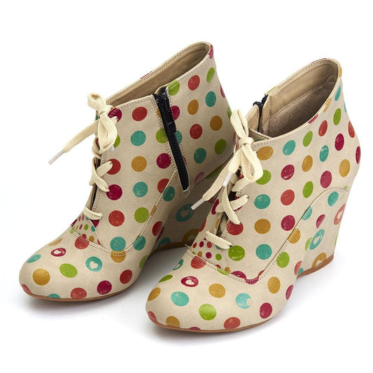 Colored Dots Ankle Boots BT217 (1405796253792)