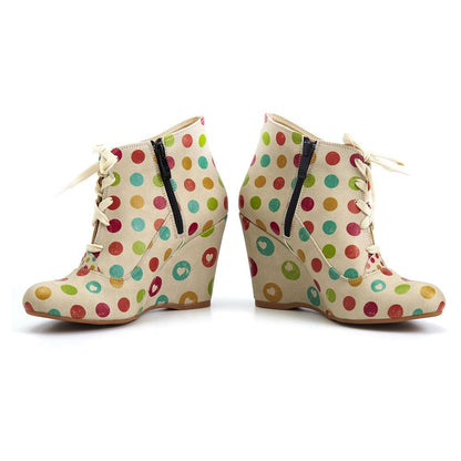 Colored Dots Ankle Boots BT217 (1405796253792)