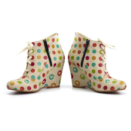Colored Dots Ankle Boots BT217 (1405796253792)
