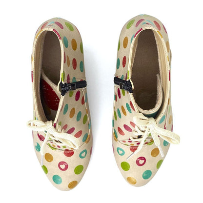 Colored Dots Ankle Boots BT217 (1405796253792)