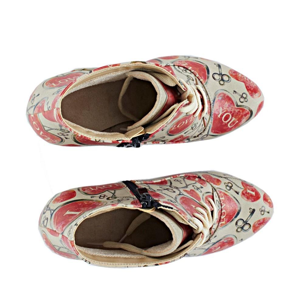 Hearts Ankle Boots BT303 (1421133021280)