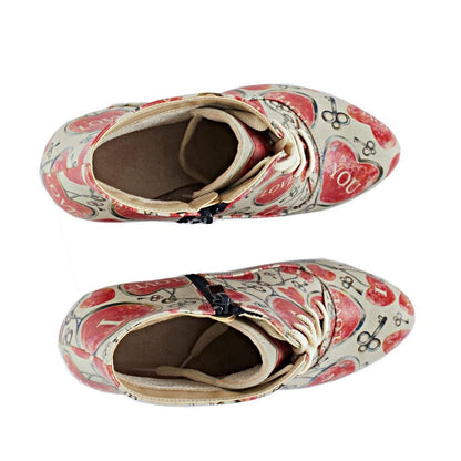 Hearts Ankle Boots BT303 (1421133021280)