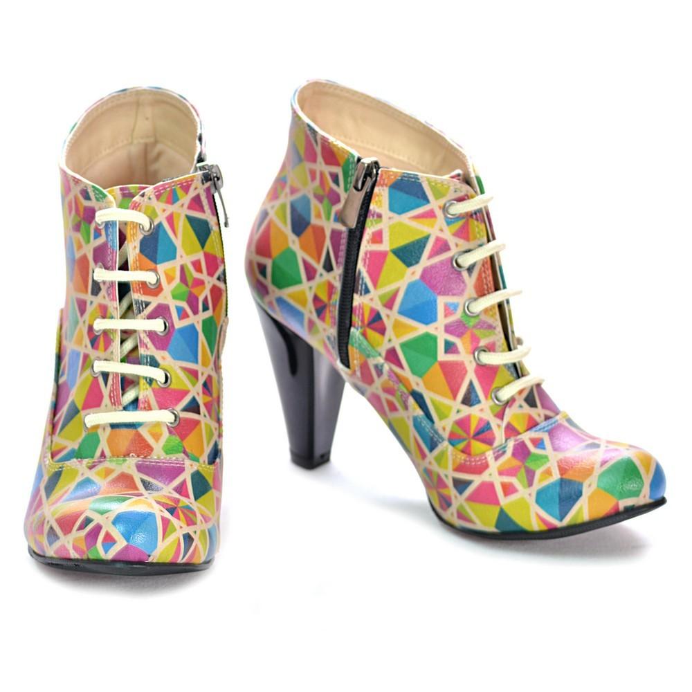 Colored Shapes Ankle Boots BT308 (1421133611104)