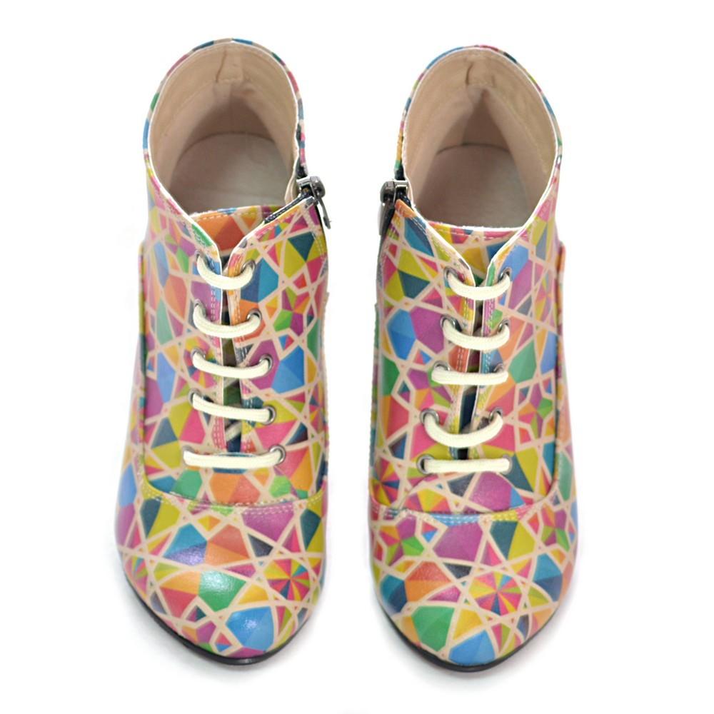 Colored Shapes Ankle Boots BT308 (1421133611104)