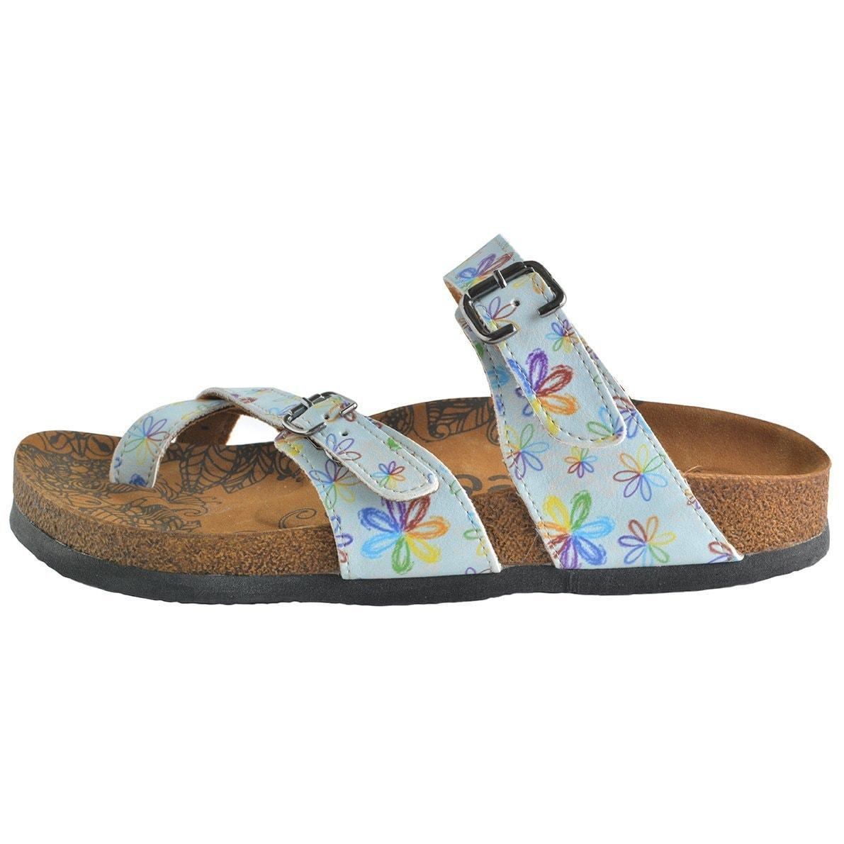Light Blue Floral Sandal CAL1007 (737684881504)