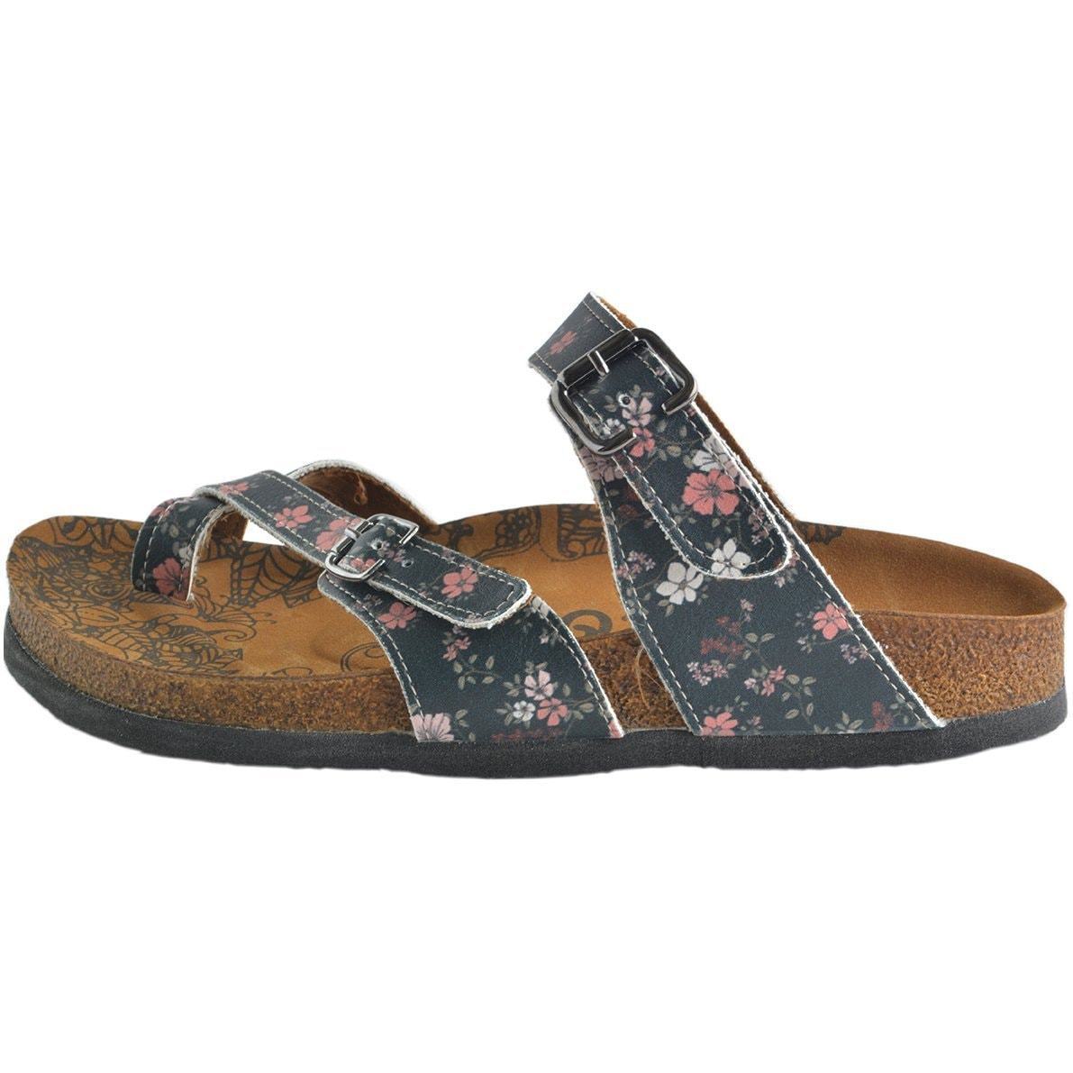 Navy Floral Sandal CAL1009 (737683832928)