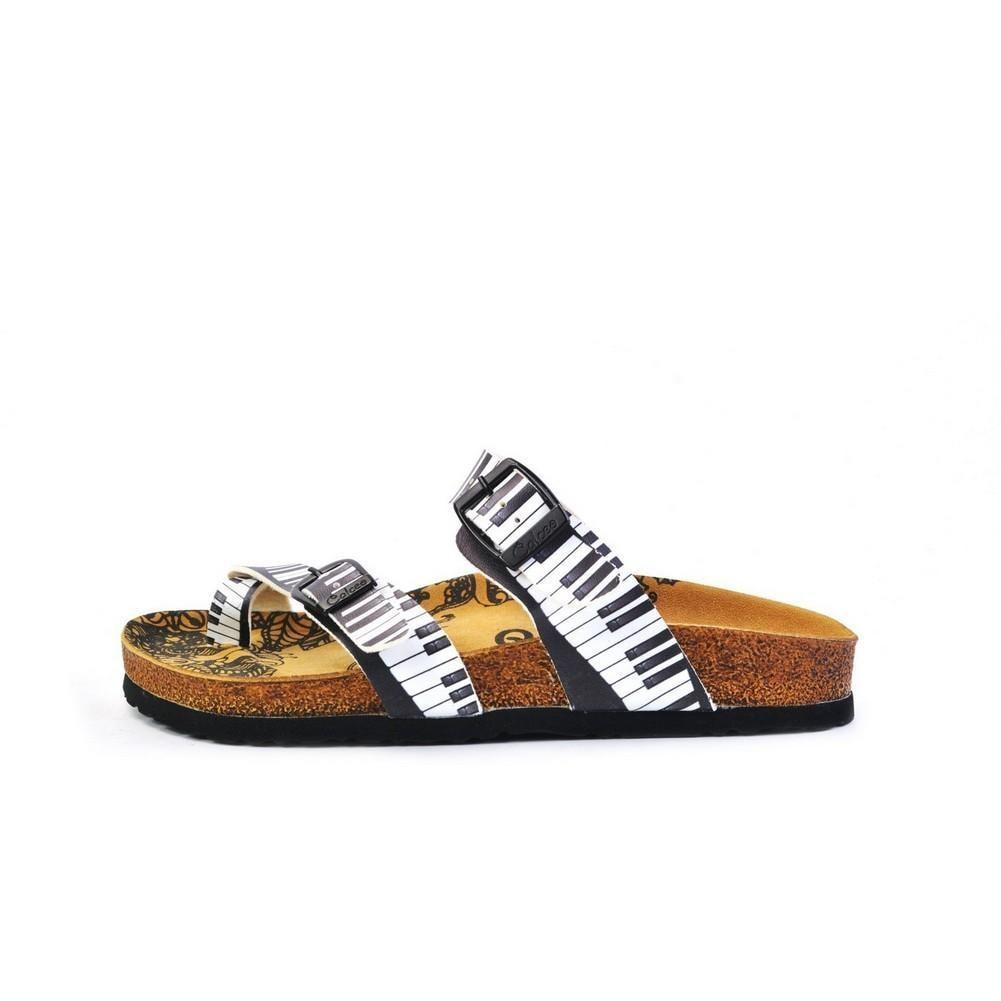 Black & White Piano Keys Sandal CAL1010 (774930956384)