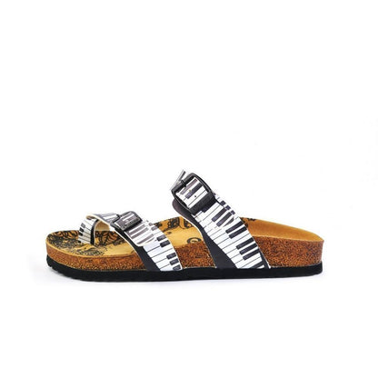 Black & White Piano Keys Sandal CAL1010 (774930956384)