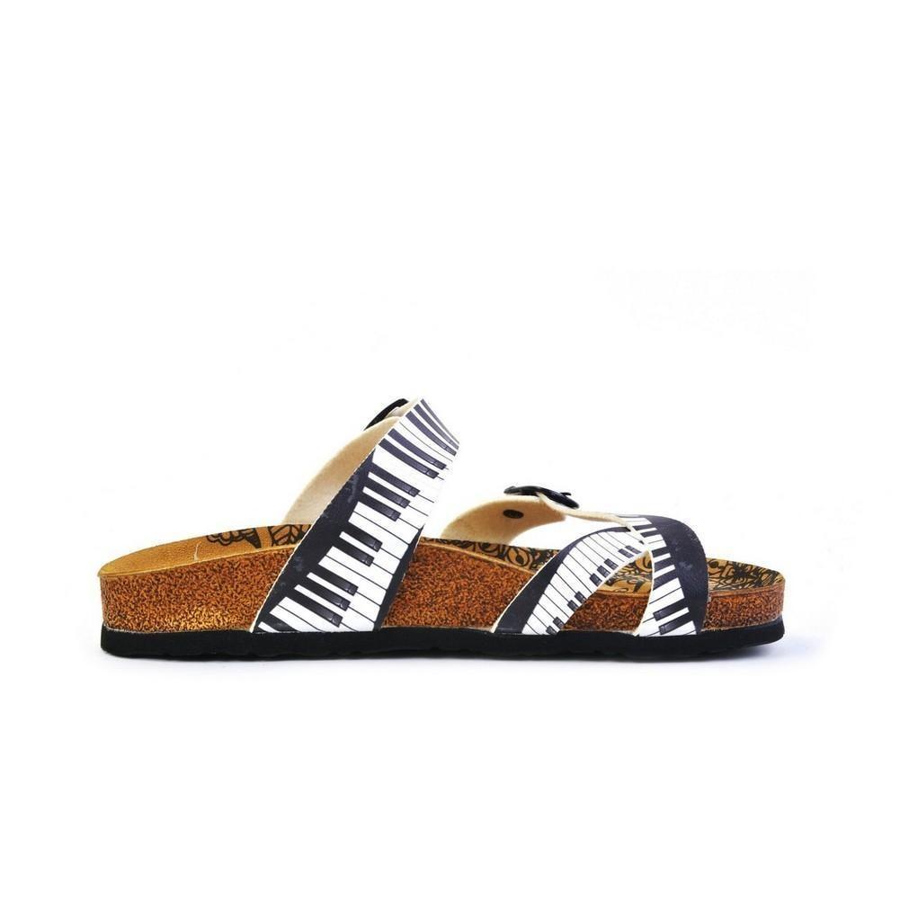 Black & White Piano Keys Sandal CAL1010 (774930956384)