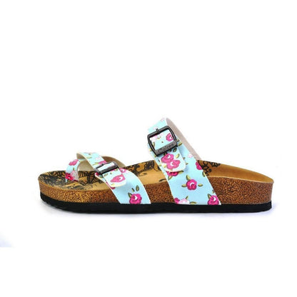 Blue & Pink Floral Sandal CAL1012 (774931251296)