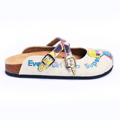 White Super Hero Girl Clogs CAL104 (737683669088)