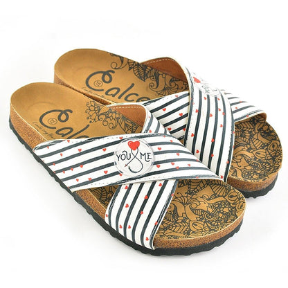 White & Red You & Me Cross-Strap Sandal CAL1109 (737683210336)