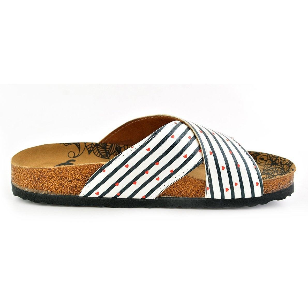 White & Red You & Me Cross-Strap Sandal CAL1109 (737683210336)