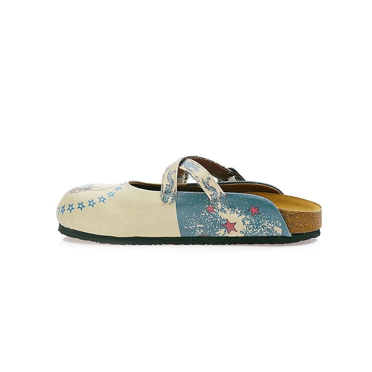 White American Skull Clogs CAL112 (737683144800)