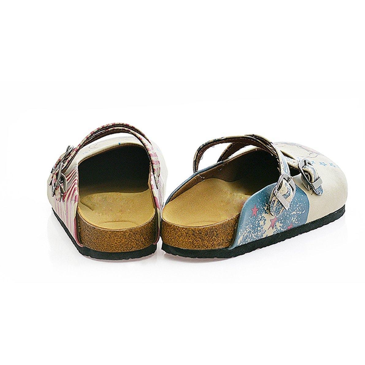 White American Skull Clogs CAL112 (737683144800)