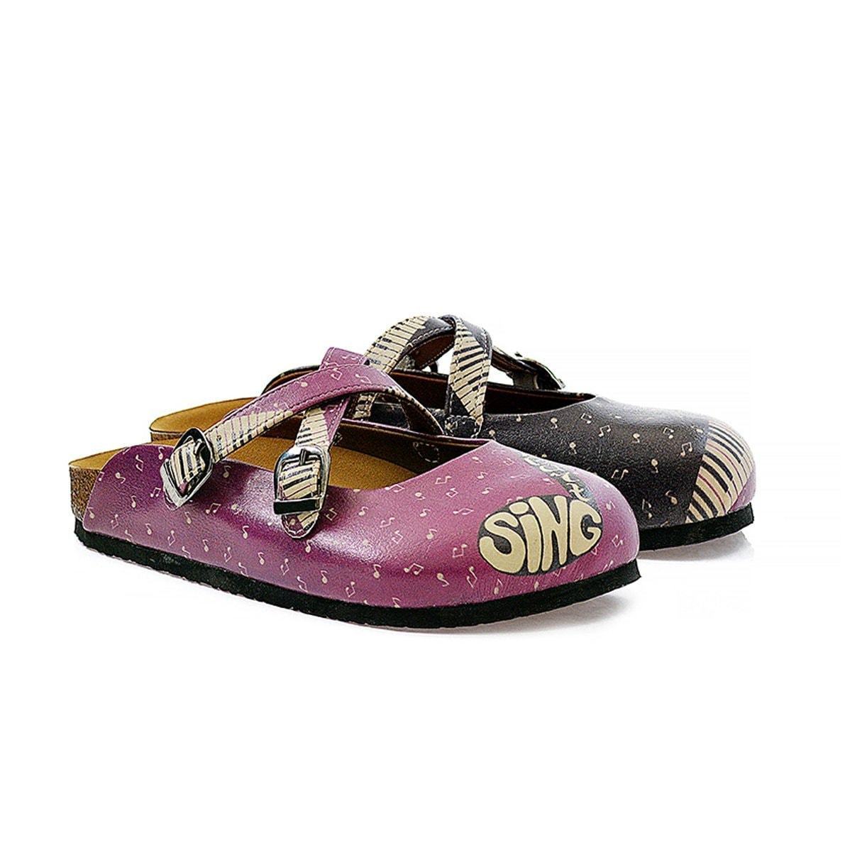 Purple & Black Music Clogs CAL113 (737683112032)