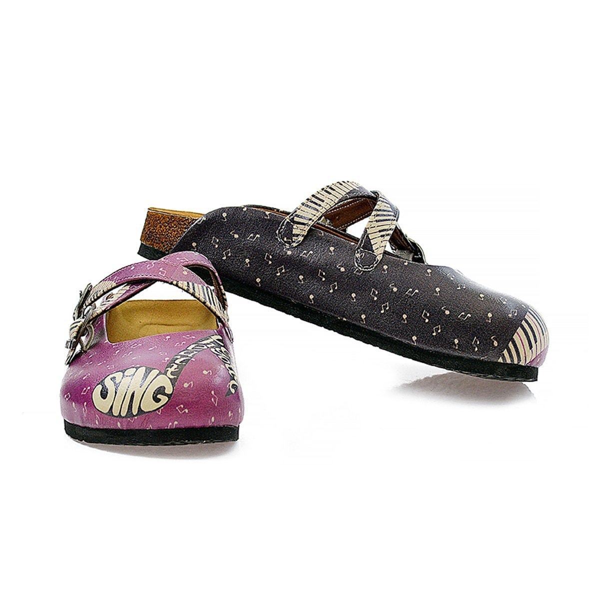 Purple & Black Music Clogs CAL113 (737683112032)