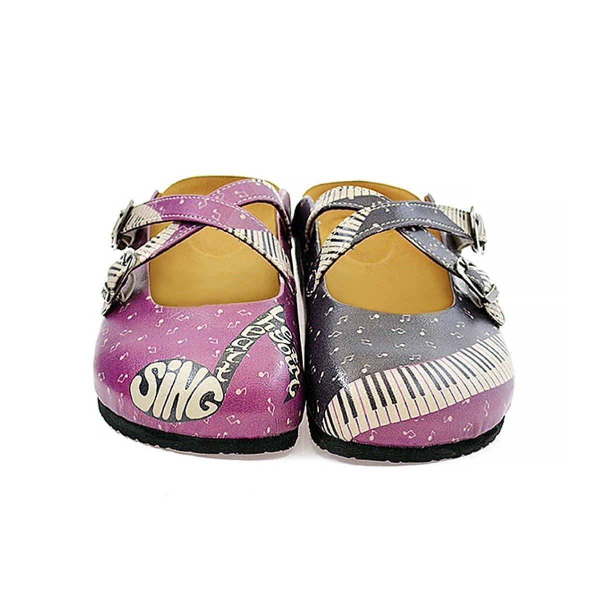 Purple & Black Music Clogs CAL113 (737683112032)