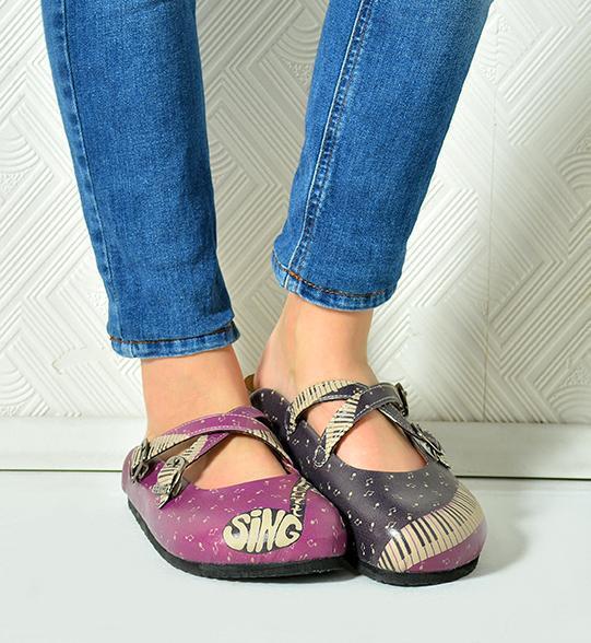 Purple & Black Music Clogs CAL113 (737683112032)