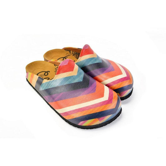 Orange & Pink Chevron Mule CAL1401 (774932562016)
