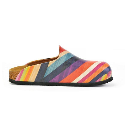 Orange & Pink Chevron Mule CAL1401 (774932562016)