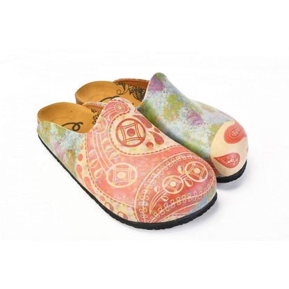 Red Abstract Paisley Mule CAL1405 (774932955232)