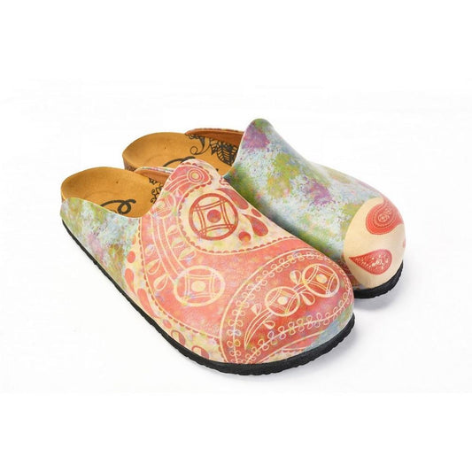 Red Abstract Paisley Mule CAL1405 (774932955232)