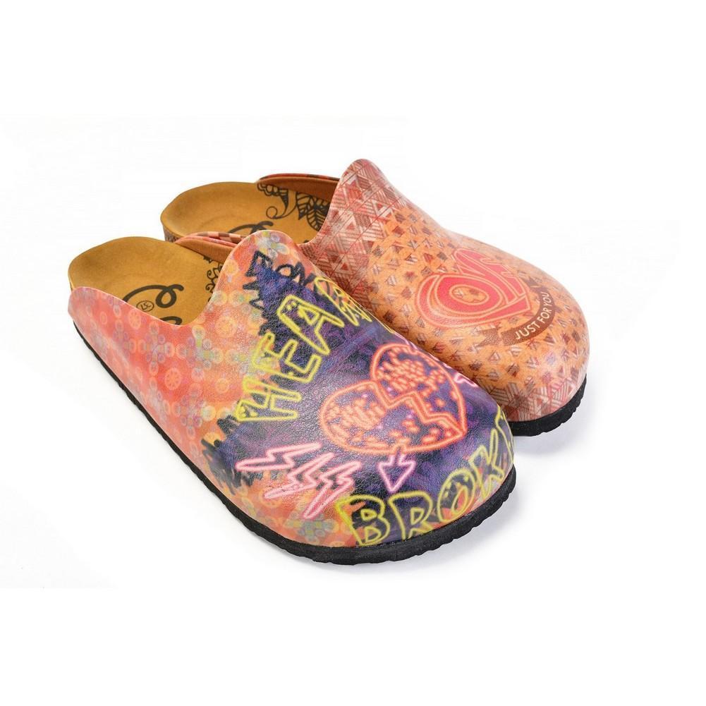 Pink & Purple Heart Broken Mule CAL1407 (774933217376)