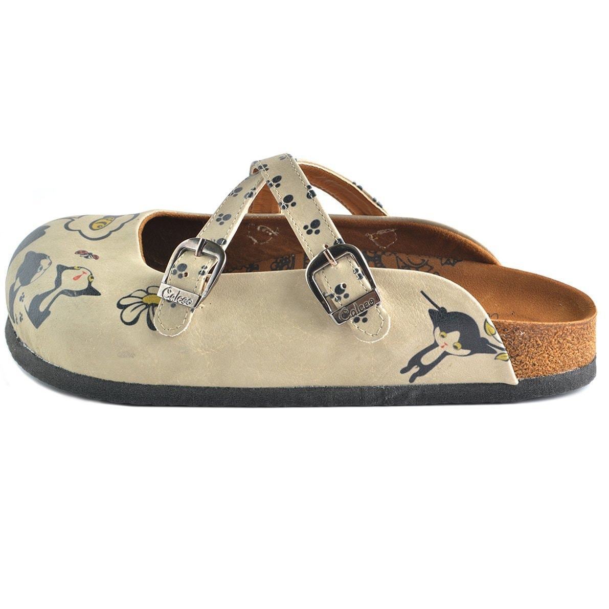 Off-White & Navy Cat Clogs CAL146 (737682849888)