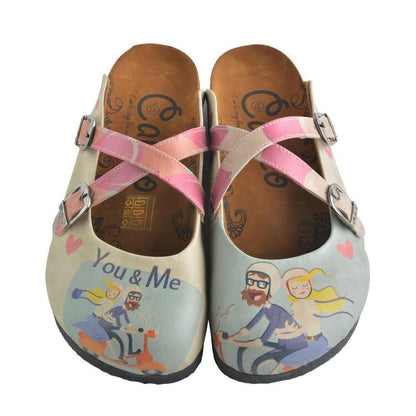 Blue & Pink You & Me Clogs CAL147 (737682817120)