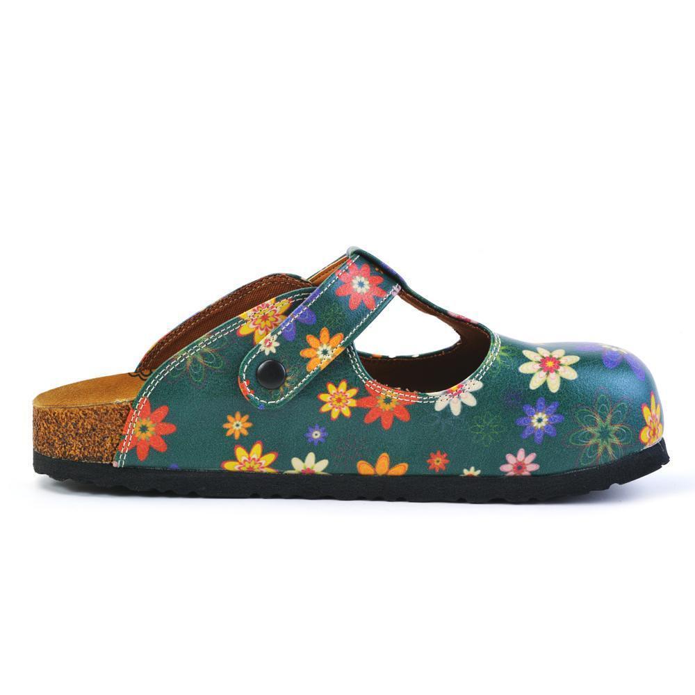 Green Floral Clogs CAL1504 (737756020832)