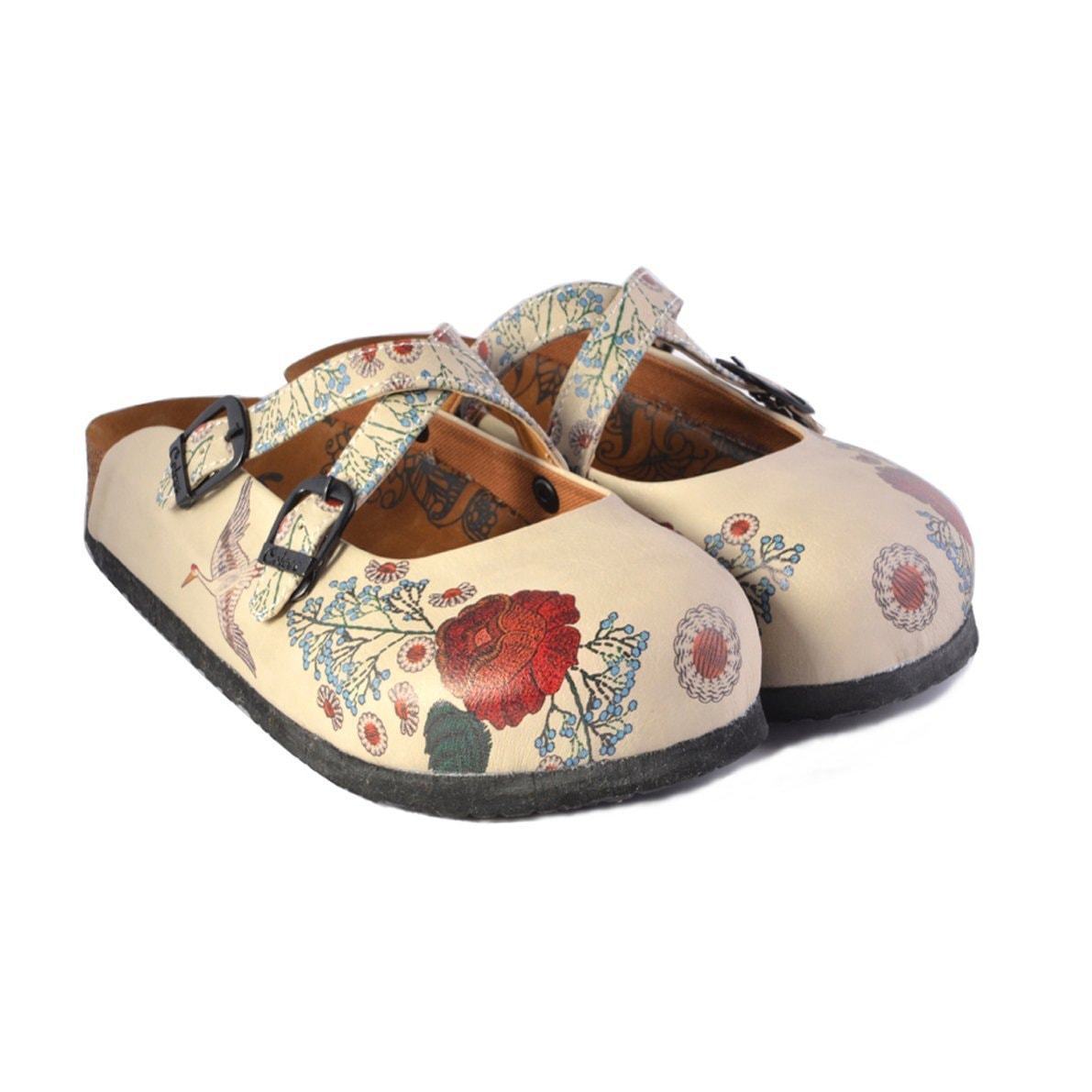 Rose and Bird Clogs CAL157 (737669120096)
