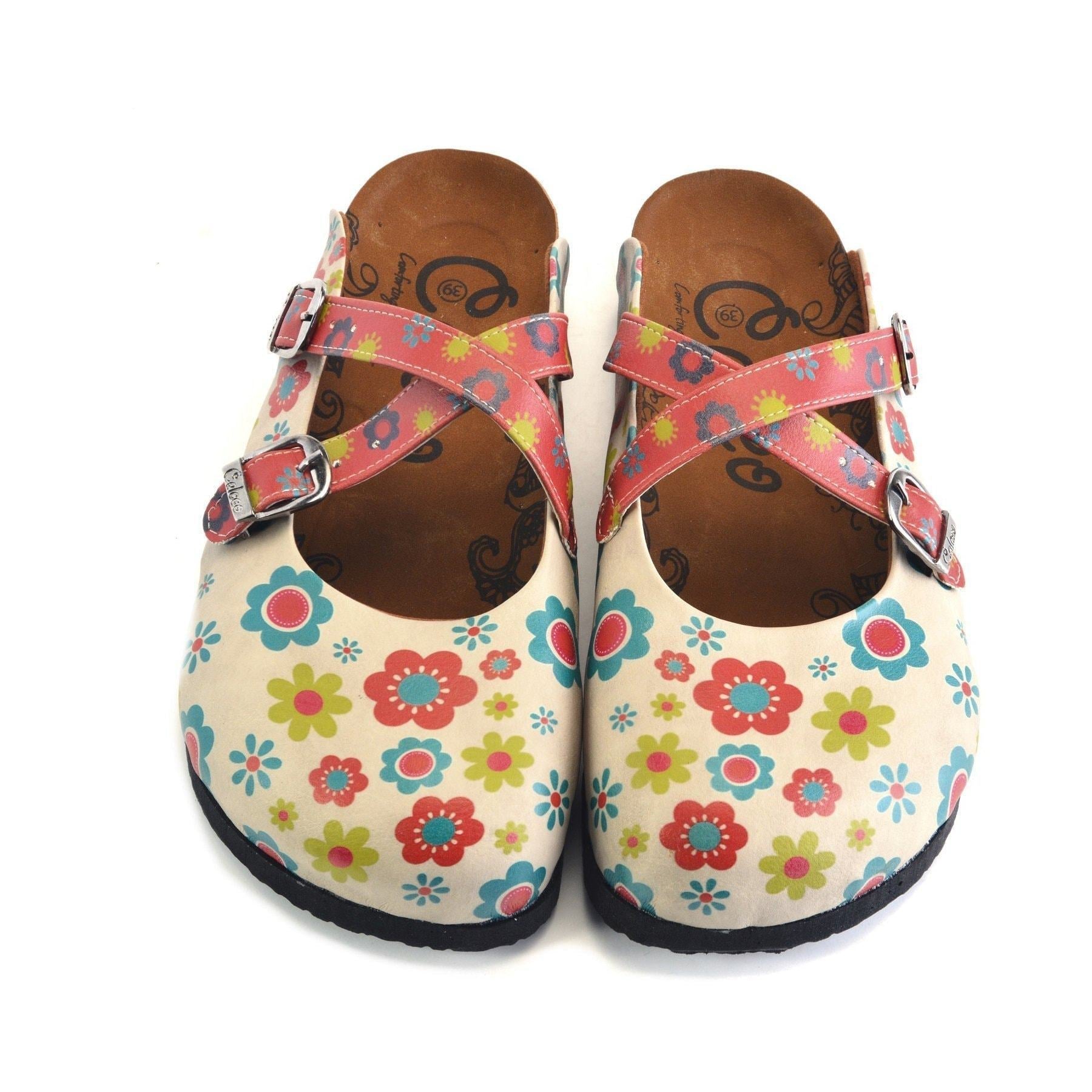 White Daisy Clogs CAL161 (737667285088)