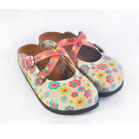 White Daisy Clogs CAL161 (737667285088)