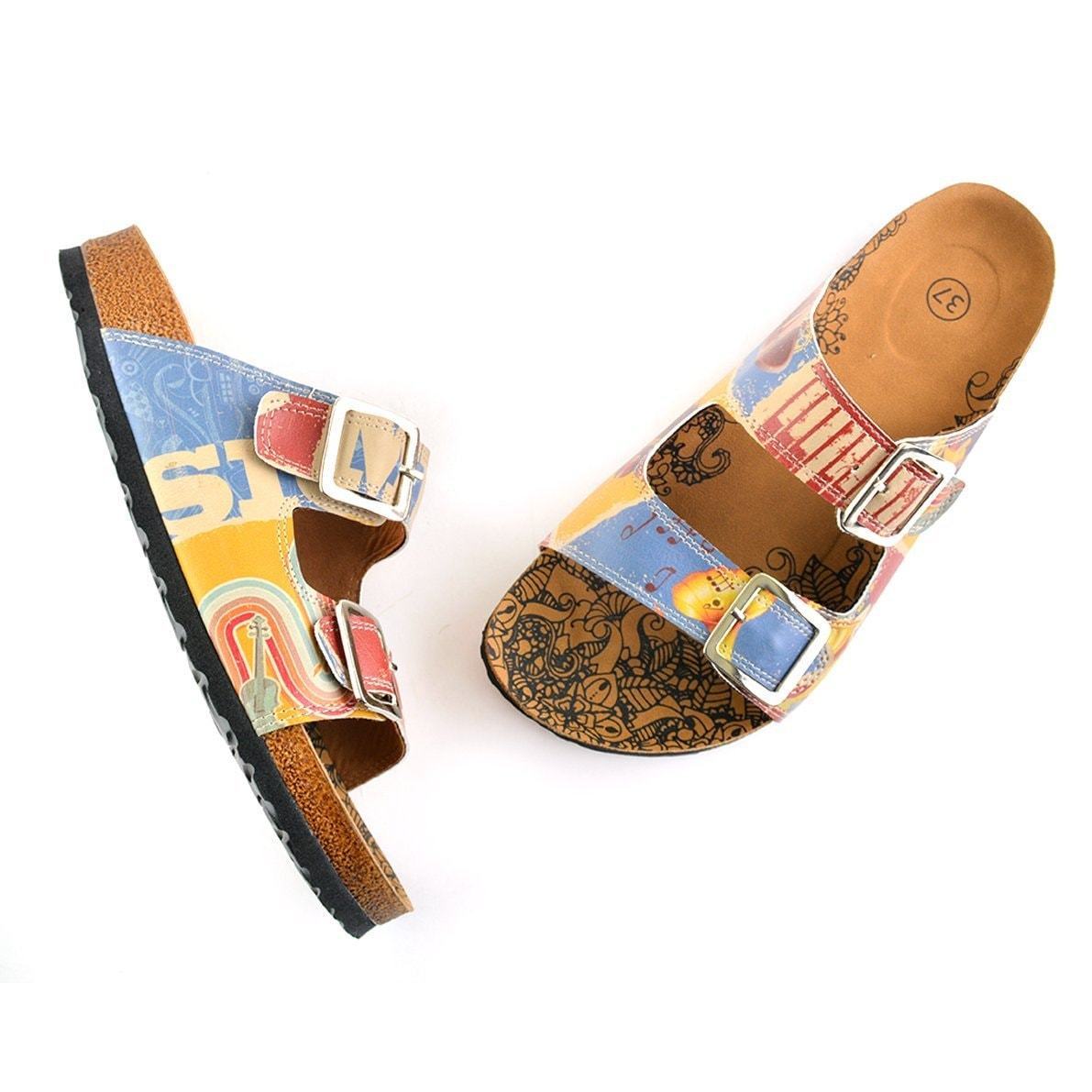 Blue Music Two-Strap Buckle Sandal CAL204 (737682686048)