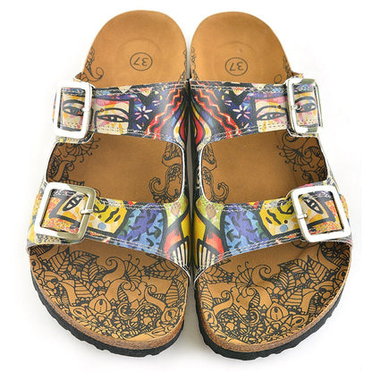 Blue Art Two-Strap Buckle Sandal CAL206 (737682587744)