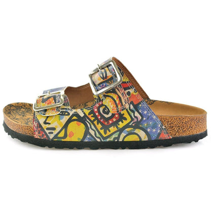 Blue Art Two-Strap Buckle Sandal CAL206 (737682587744)