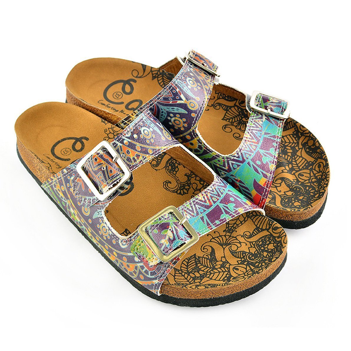 Purple Abstract Sandal CAL210 (737682391136)