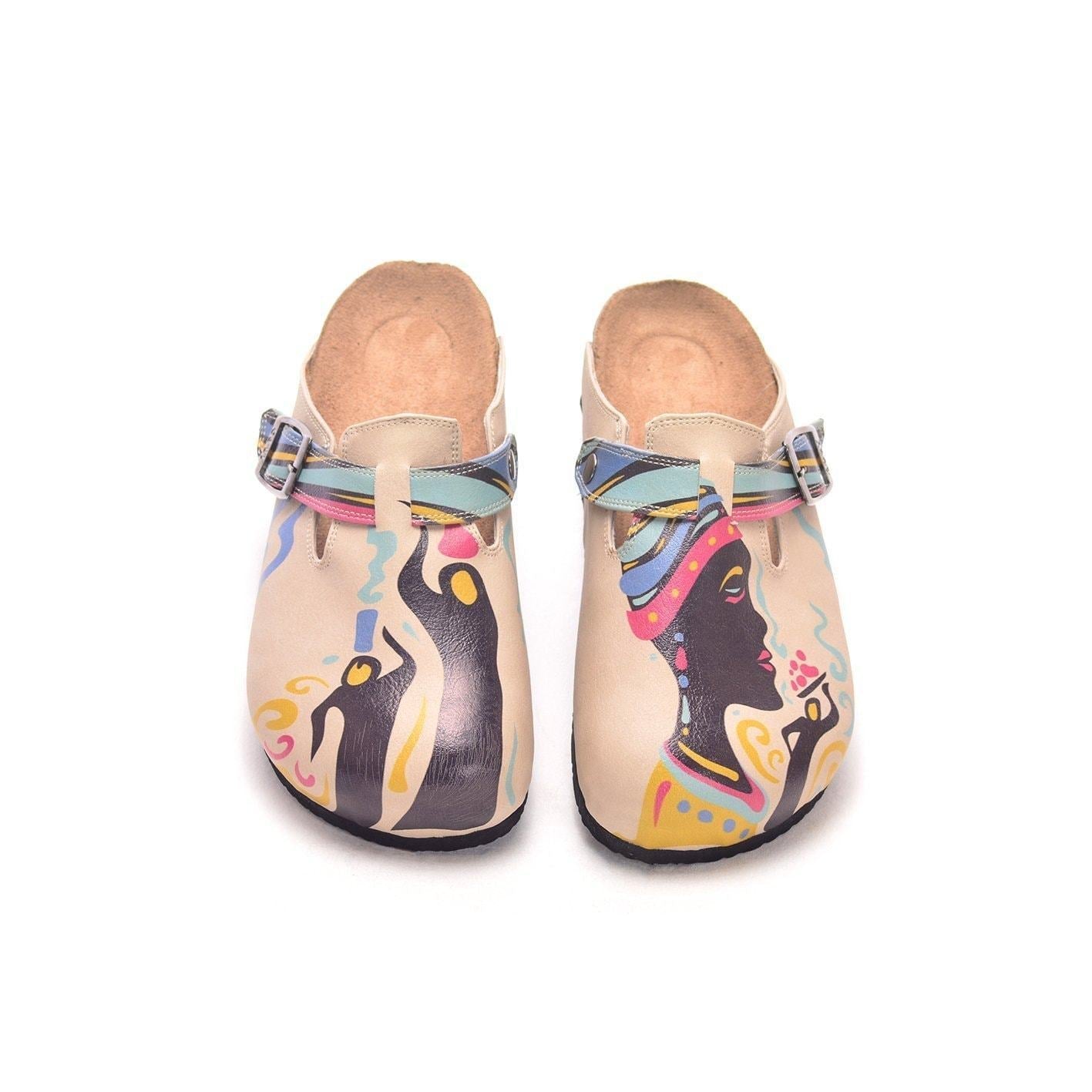 Cream African Queen Clogs CAL306 (737682227296)