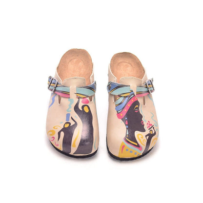 Cream African Queen Clogs CAL306 (737682227296)