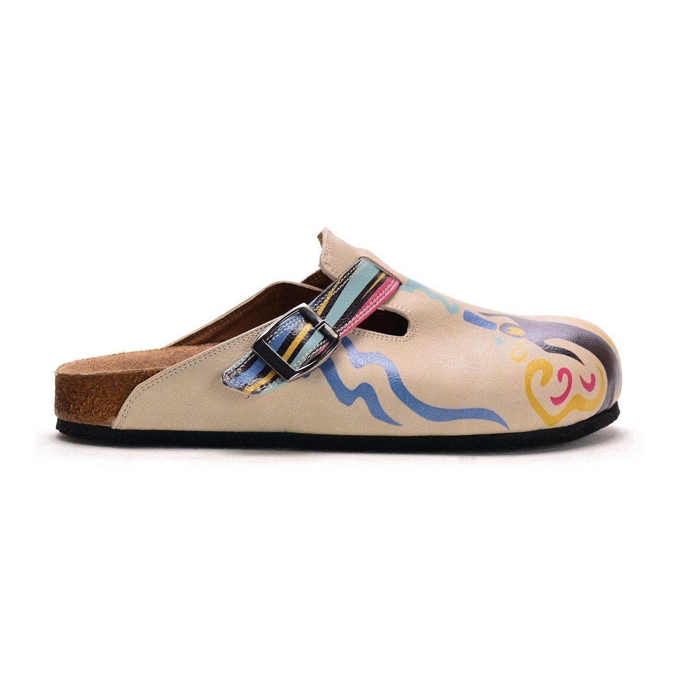 Cream African Queen Clogs CAL306 (737682227296)