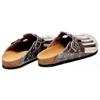 Black Piano Keys Clogs CAL311 (737682096224)