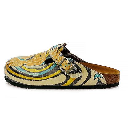 Yellow Tropical Swirl Clogs CAL314 (737682030688)