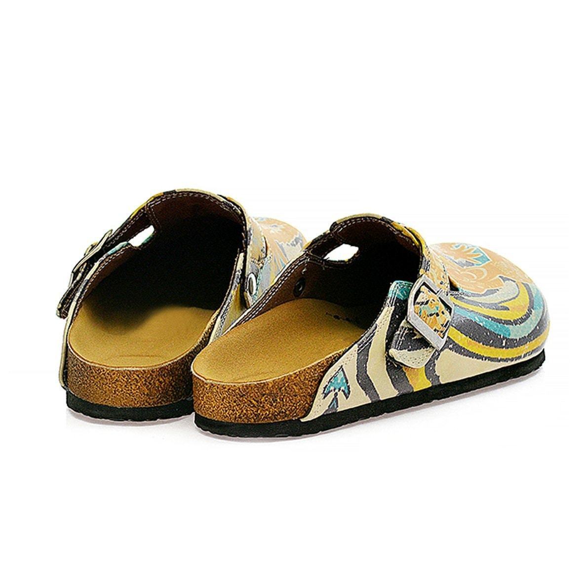 Yellow Tropical Swirl Clogs CAL314 (737682030688)