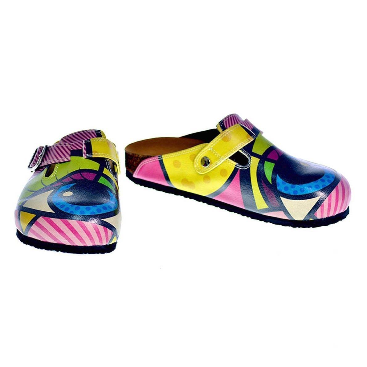 Blue & Green Eye Clogs CAL318 (737681834080)