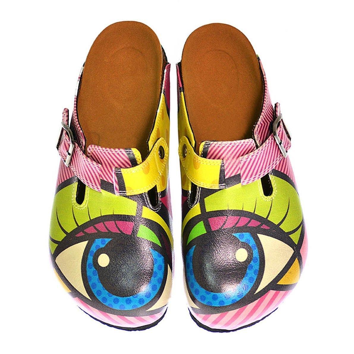 Blue & Green Eye Clogs CAL318 (737681834080)