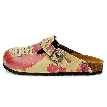 Red & Tan Chinese Clogs CAL320 (737681801312)
