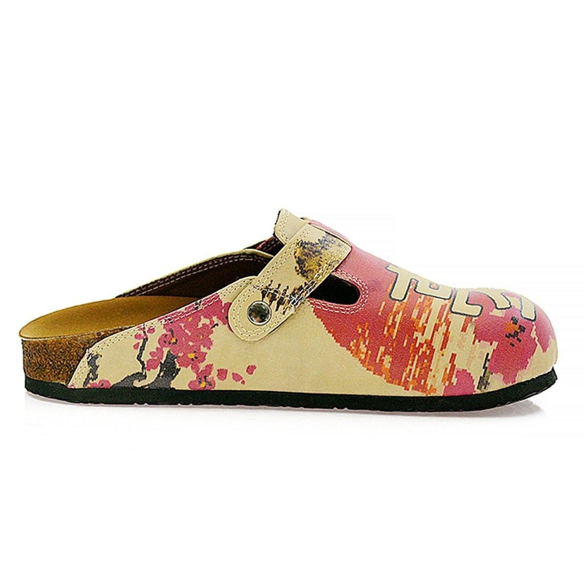 Red & Tan Chinese Clogs CAL320 (737681801312)